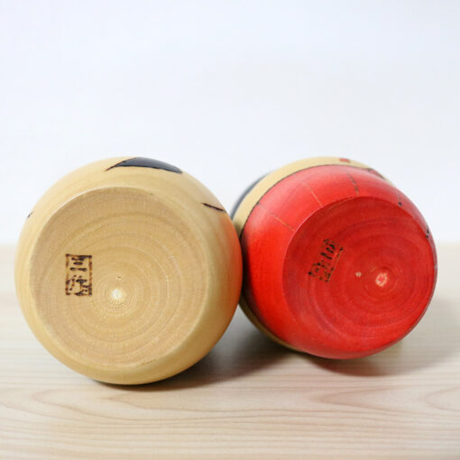 Sekiguchi Sansaku Vintage Kokeshi Doll Okame Hyotoko Signature