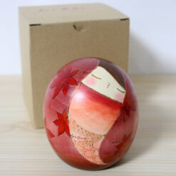 Tanaka Shigemi Kokeshi Doll Dyed In Crimson