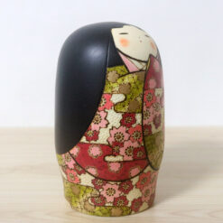 Fumio Tomidokoro Creative Kokeshi Doll Sakura Flowers Right
