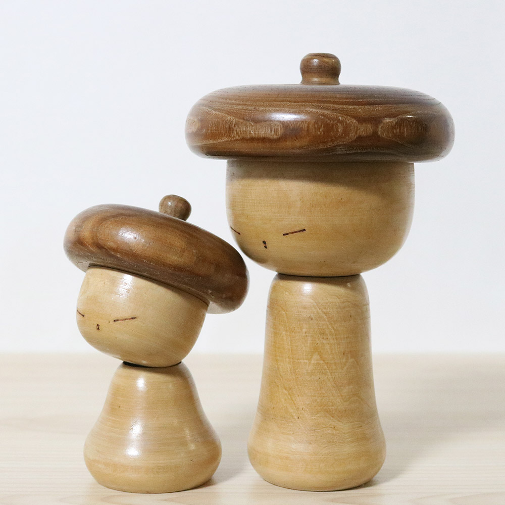 hideo-ishihara-vintage-kokeshi-dolls-boshi-no-akachan-left Hideo Ishihara Vintage Kokeshi Dolls Boshi No Akachan Left