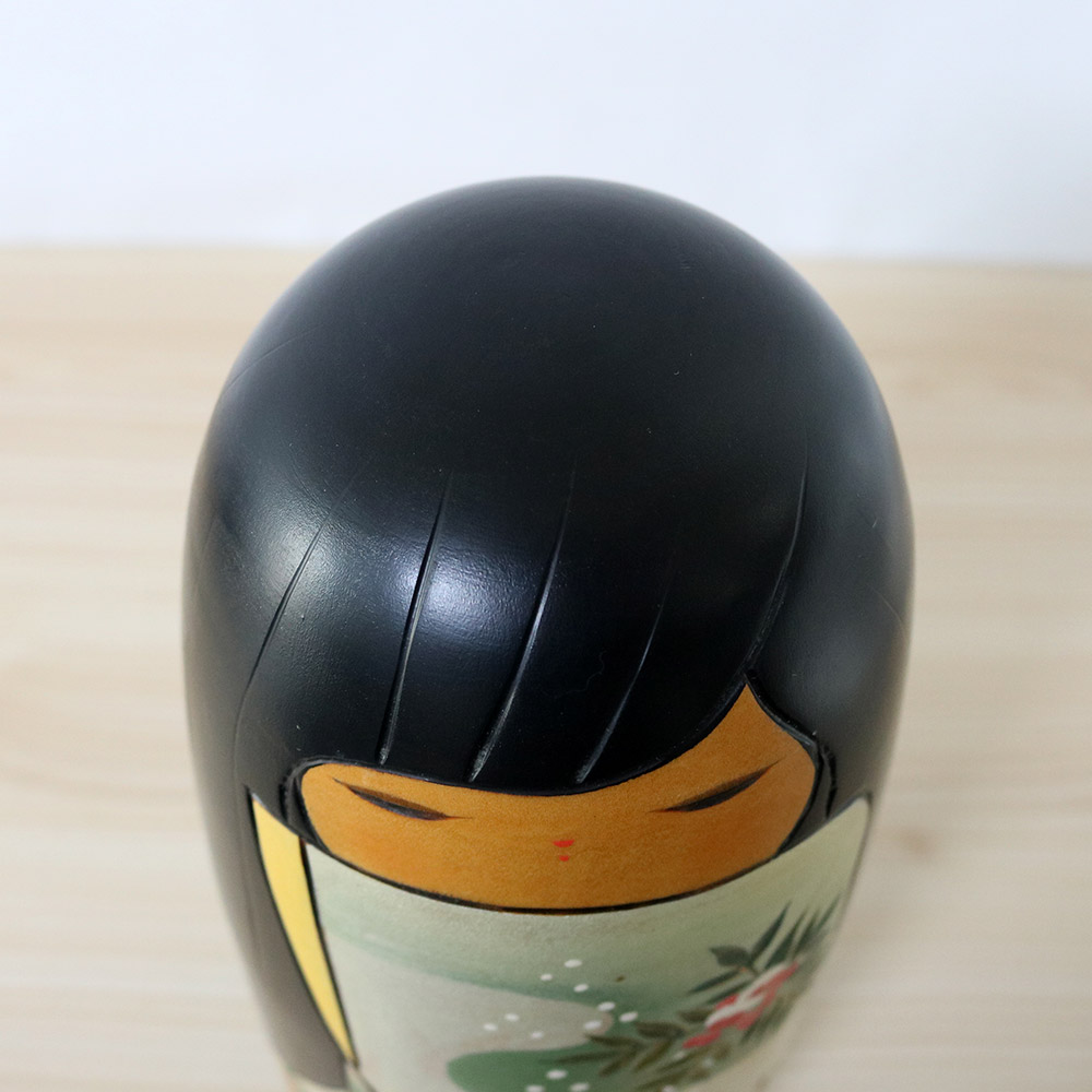 kaoru-nozawa-vintage-sosaku-kokeshi-doll-kotone-winter-hair Kaoru Nozawa Vintage Sosaku Kokeshi Doll Kotone Winter Hair