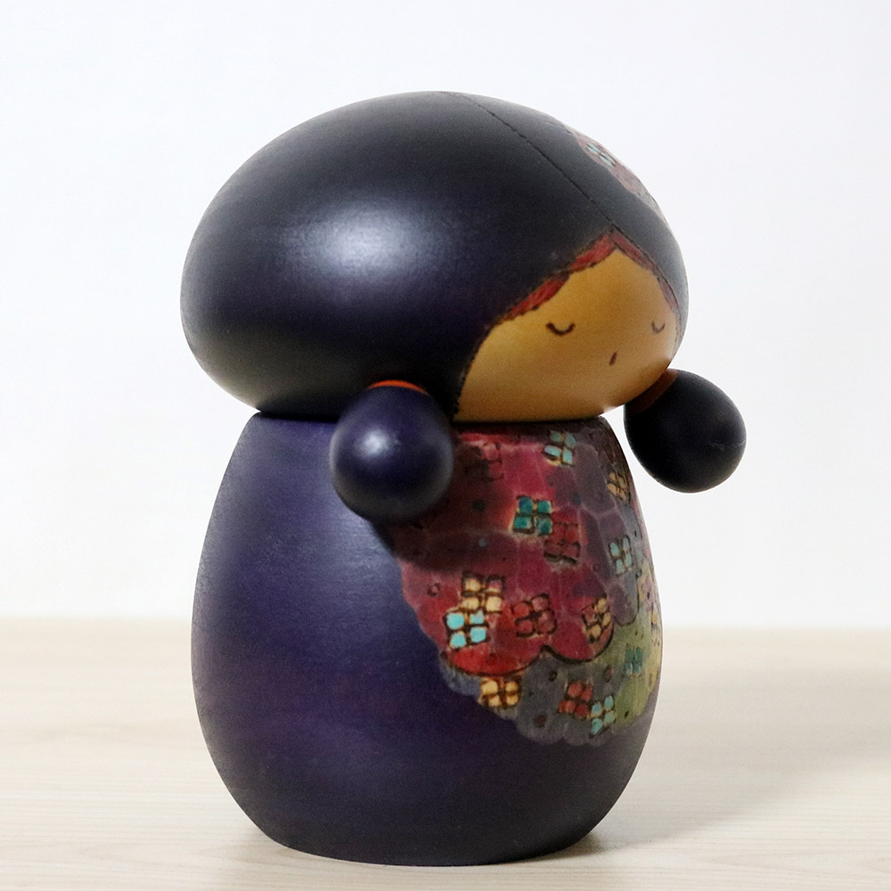 sansaku-sekiguchi-japanese-sosaku-kokeshi-ajisai-right Sansaku Sekiguchi Japanese Sosaku Kokeshi Ajisai Right