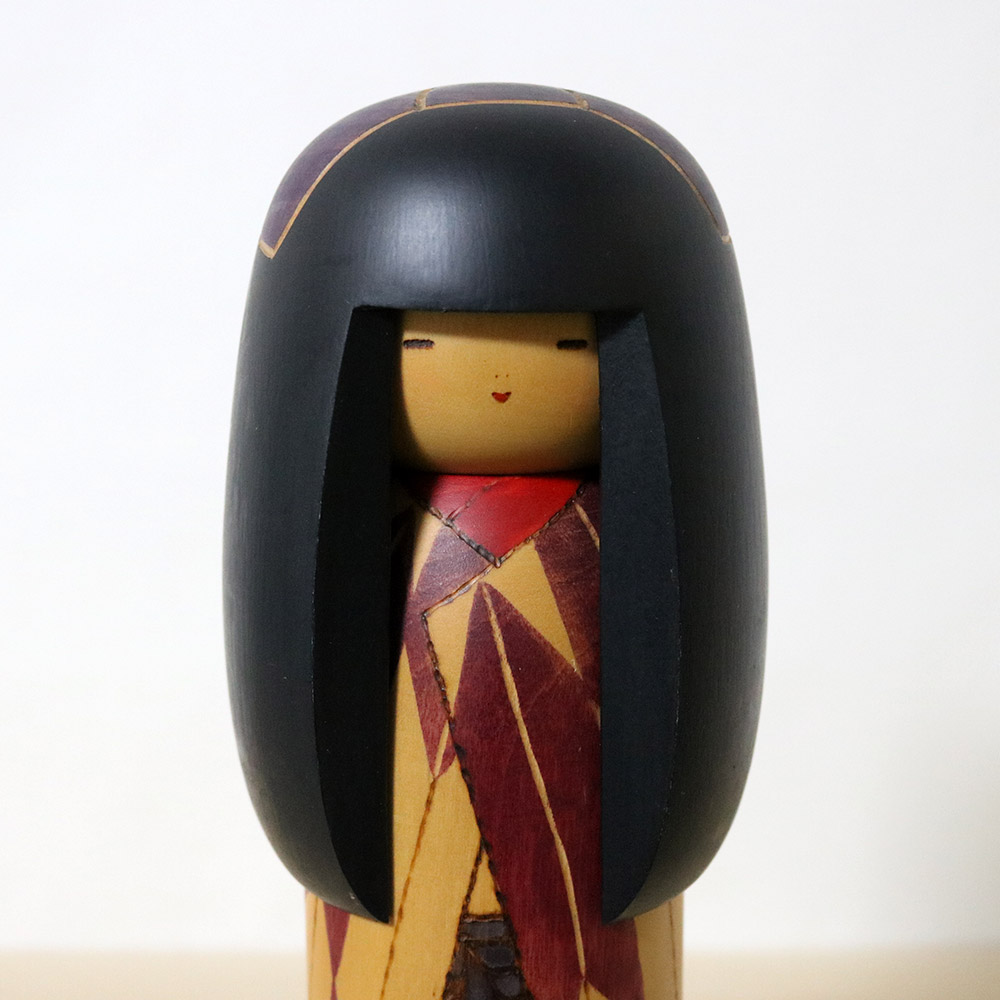 sekiguchi-sansaku-vintage-kokeshi-doll-yabane-face Sekiguchi Sansaku Vintage Kokeshi Doll Yabane Face