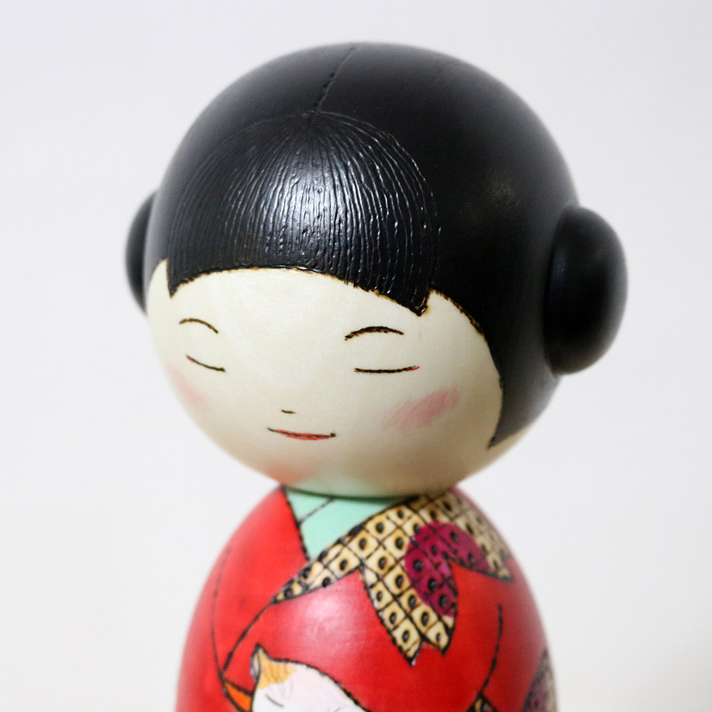 Oki Yasunobu Creative Kokeshi Doll Tomodachi Face