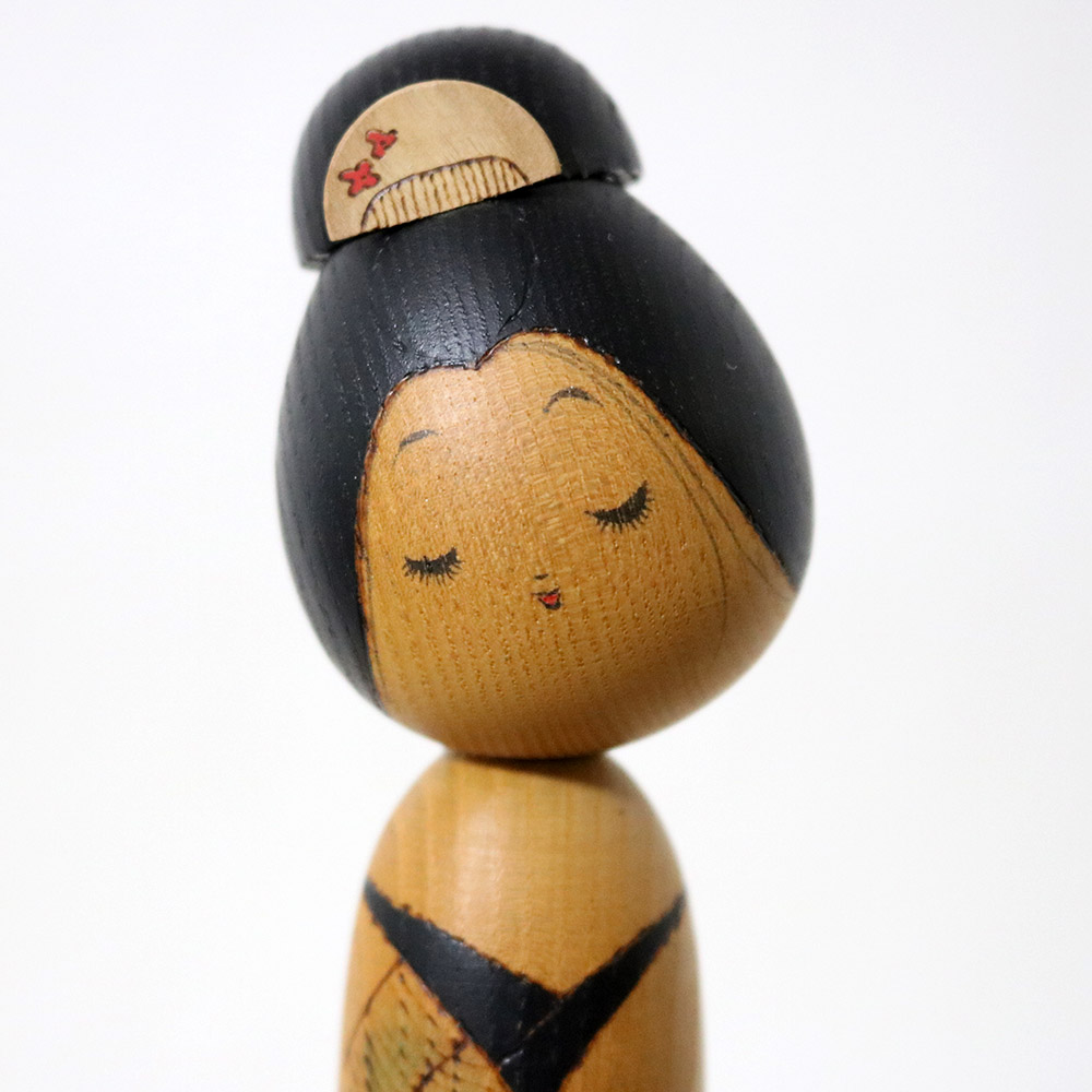 Sekiguchi Sansaku Vintage Kokeshi Doll Iki Face