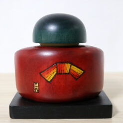 Sekiguchi Sansaku Vintage Kokeshi Doll Sazanka Red Back