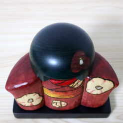 Sekiguchi Sansaku Vintage Kokeshi Doll Sazanka Red Top
