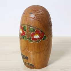 Aoki Ryoka Vintage Japanese Kokeshi Doll Camellia Left