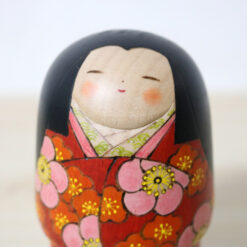 Fumio Tomidokoro Creative Kokeshi Doll Hanaemi Face