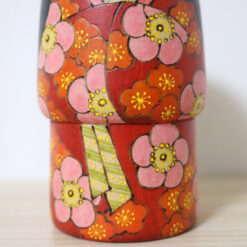 Fumio Tomidokoro Creative Kokeshi Doll Hanaemi Kimono