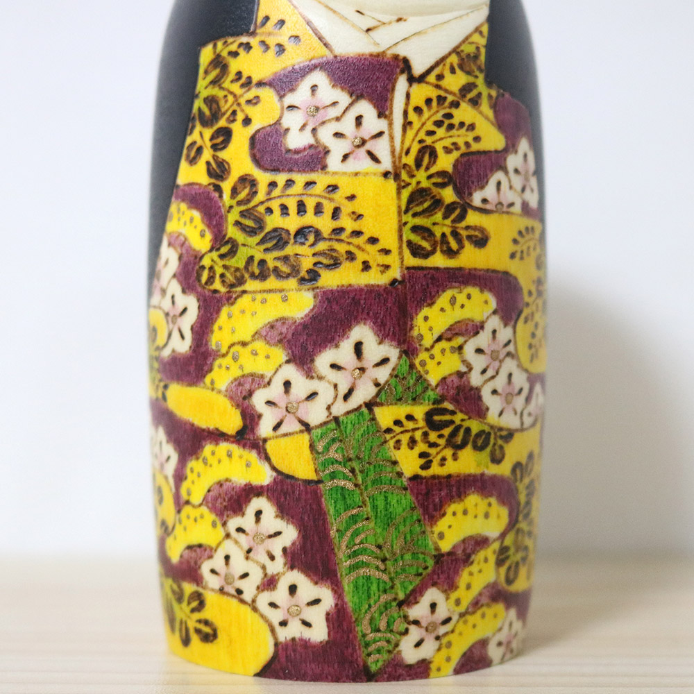 Fumio Tomidokoro Creative Kokeshi Doll Hanano Kimono