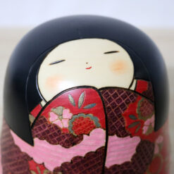 Fumio Tomidokoro Japanese Kokeshi Doll Hana Akari Face