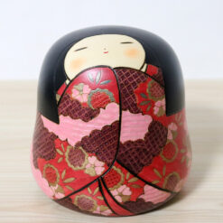 Fumio Tomidokoro Japanese Kokeshi Doll Hana Akari Front