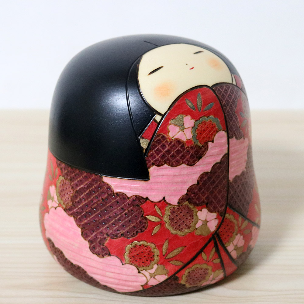 Fumio Tomidokoro Japanese Kokeshi Doll Hana Akari Right