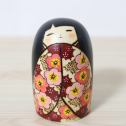 Fumio Tomidokoro Japanese Kokeshi Doll Spring Time Front