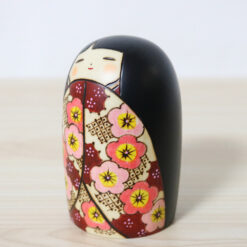 Fumio Tomidokoro Japanese Kokeshi Doll Spring Time Left