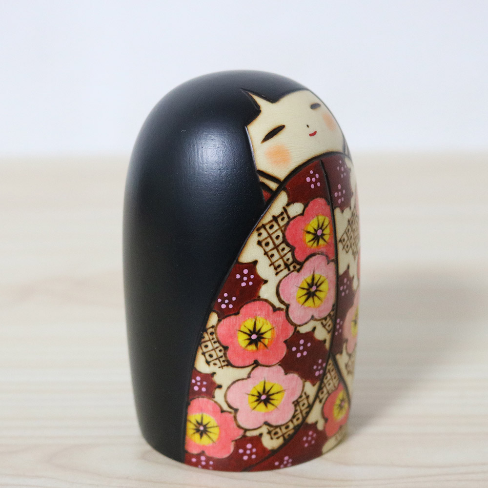 Fumio Tomidokoro Japanese Kokeshi Doll Spring Time Right