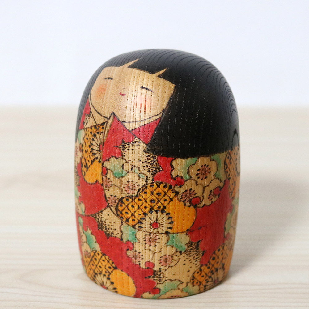 Fumio Tomidokoro Kokeshi Doll Koubai Left