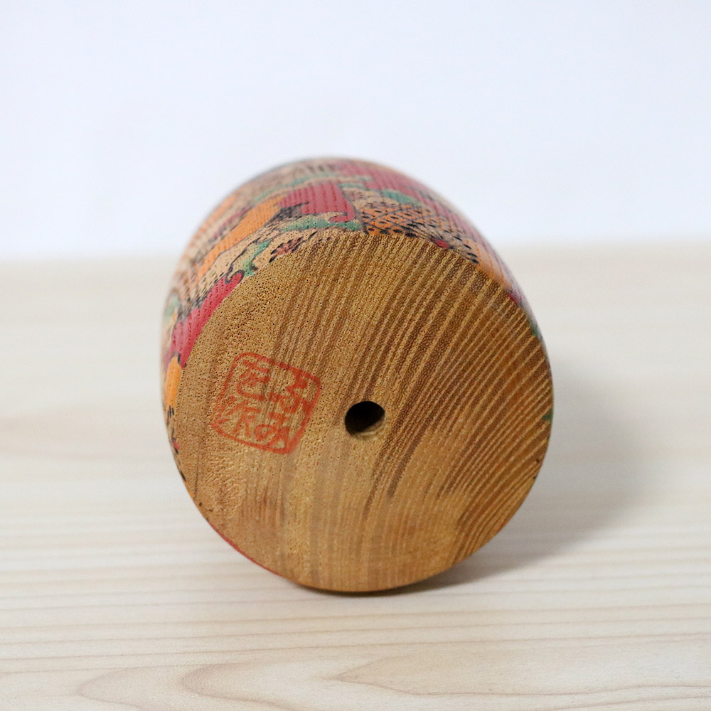 Fumio Tomidokoro Kokeshi Doll Koubai Signature