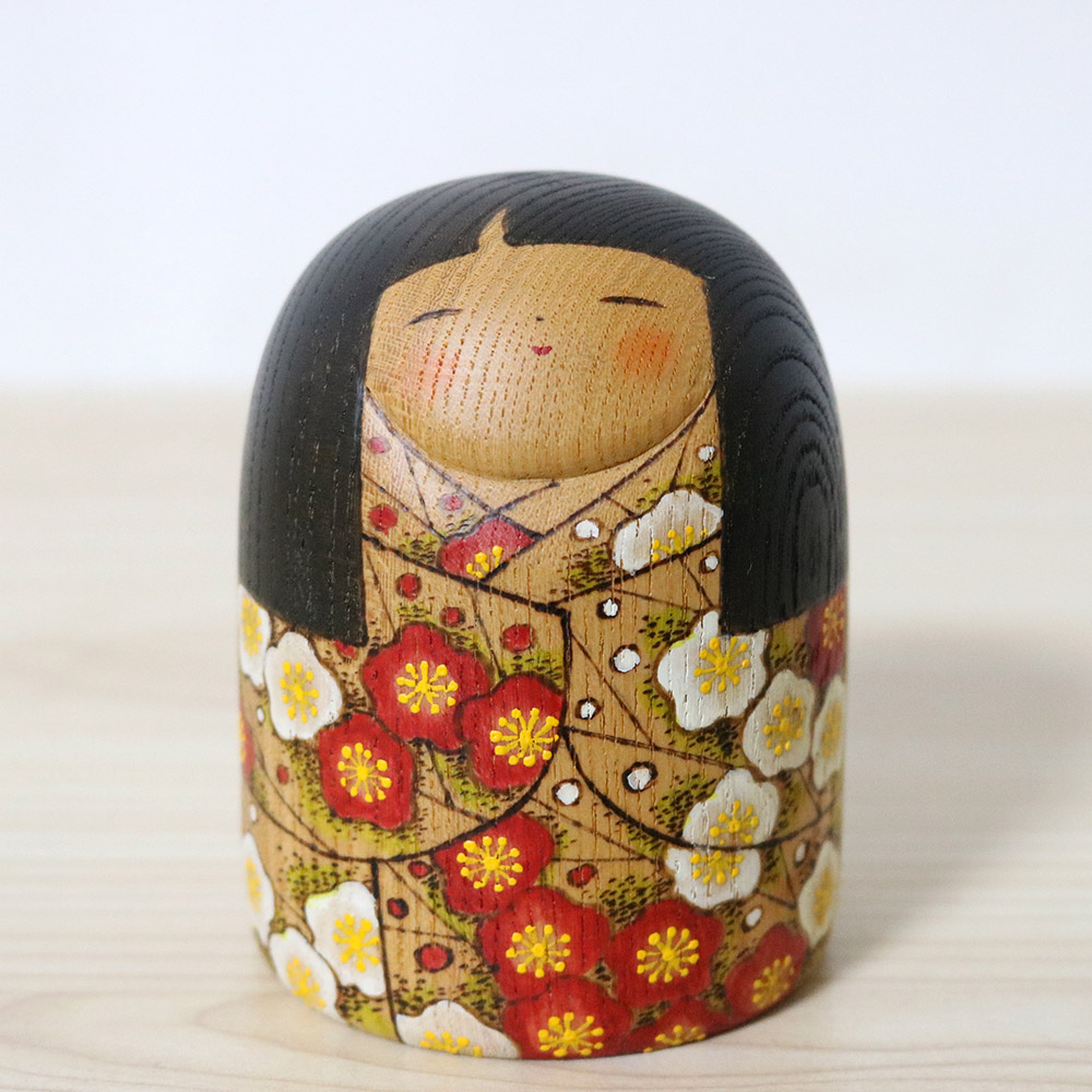 Fumio Tomidokoro Kokeshi Doll Plum Grove Front