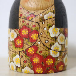Fumio Tomidokoro Kokeshi Doll Plum Grove Kimono