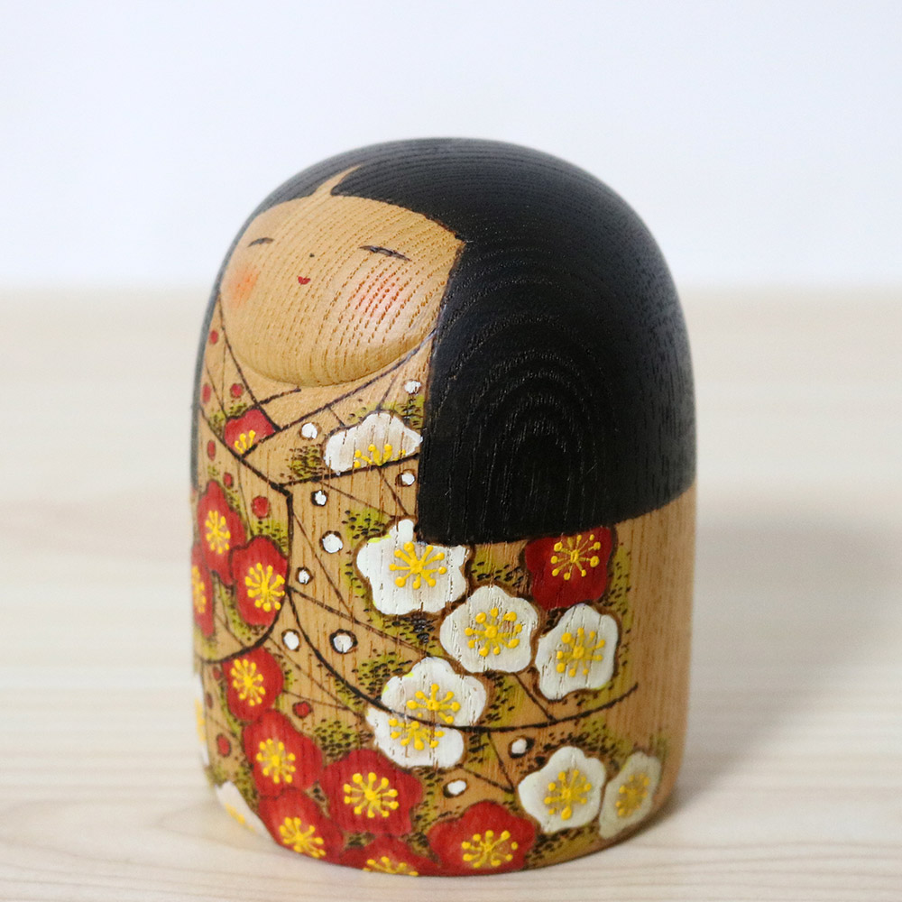 Fumio Tomidokoro Kokeshi Doll Plum Grove Left