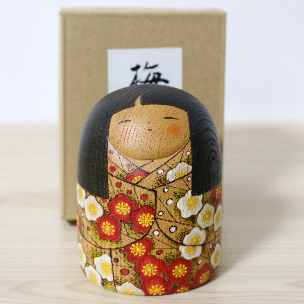 Fumio Tomidokoro Kokeshi Doll Plum Grove