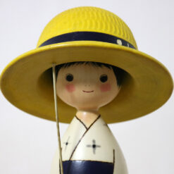 Sekiguchi Sansaku Japanese Kokeshi Doll The Sound Of Cicadas Face