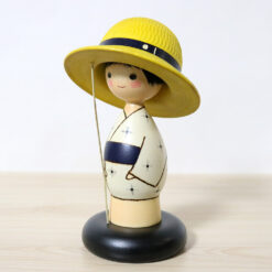 Sekiguchi Sansaku Japanese Kokeshi Doll The Sound Of Cicadas Left