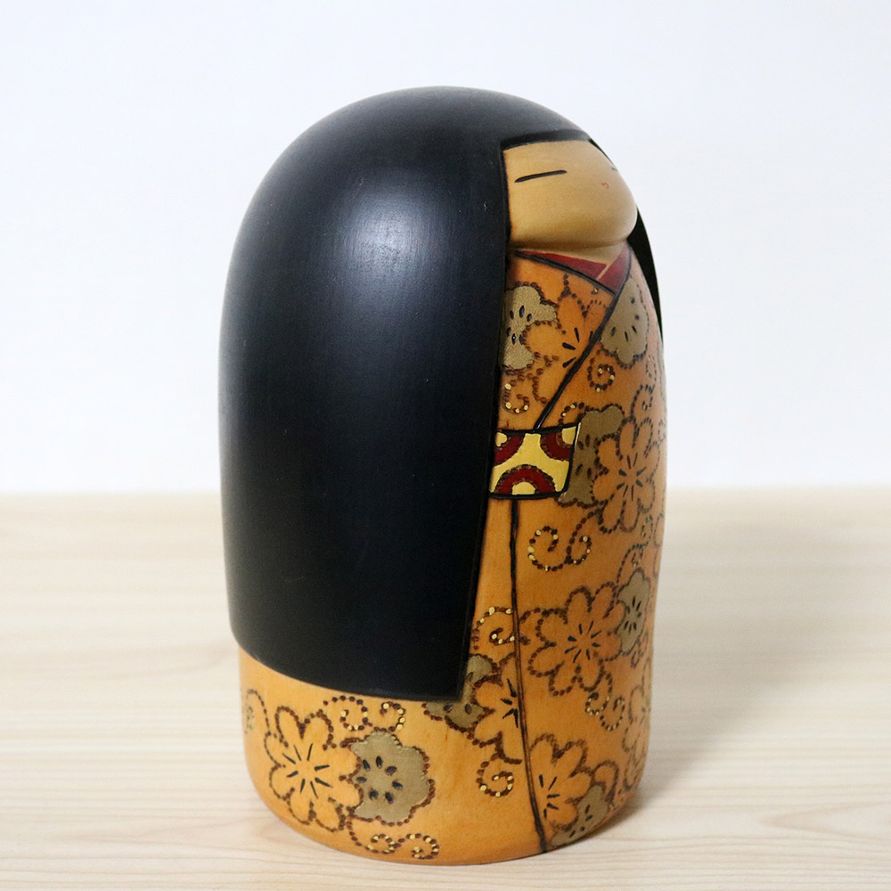 Yoshio Otani Vintage Kokeshi Doll Plum Right