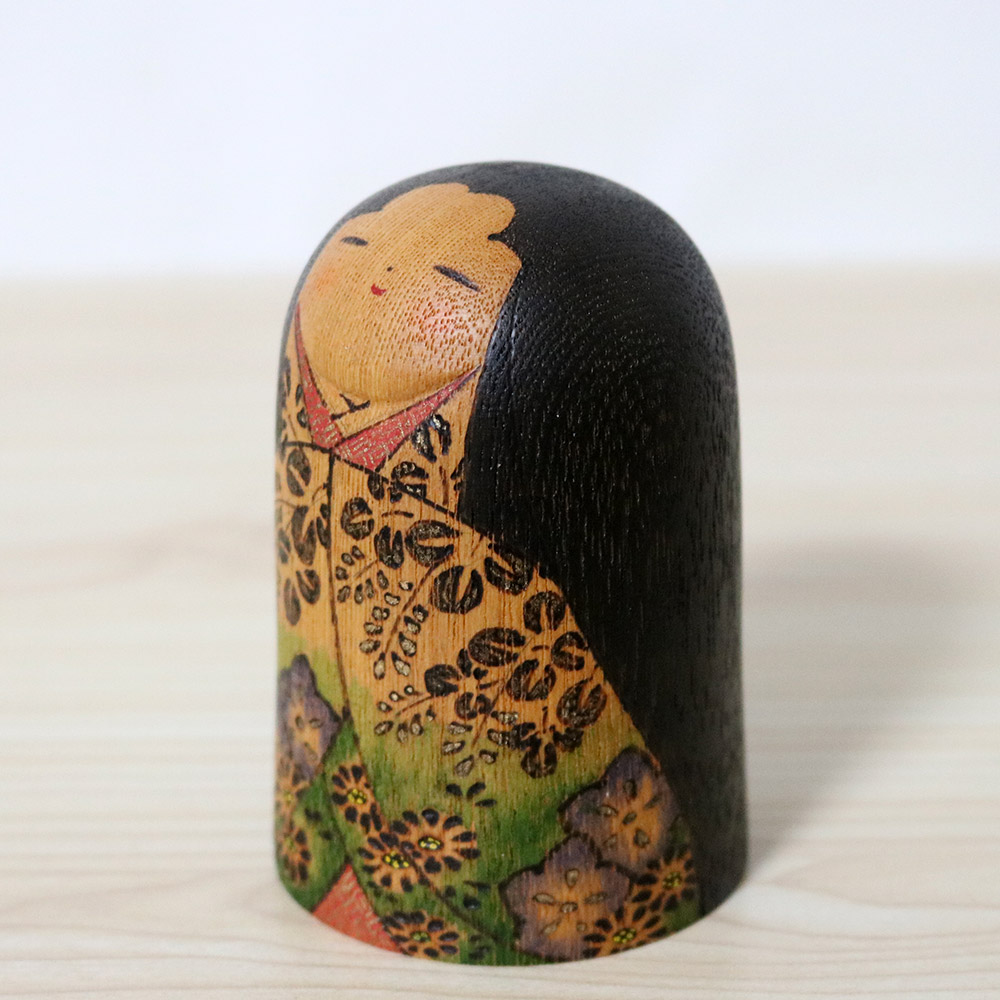 Fumio Tomidokoro Kokeshi Autumn Garden Left