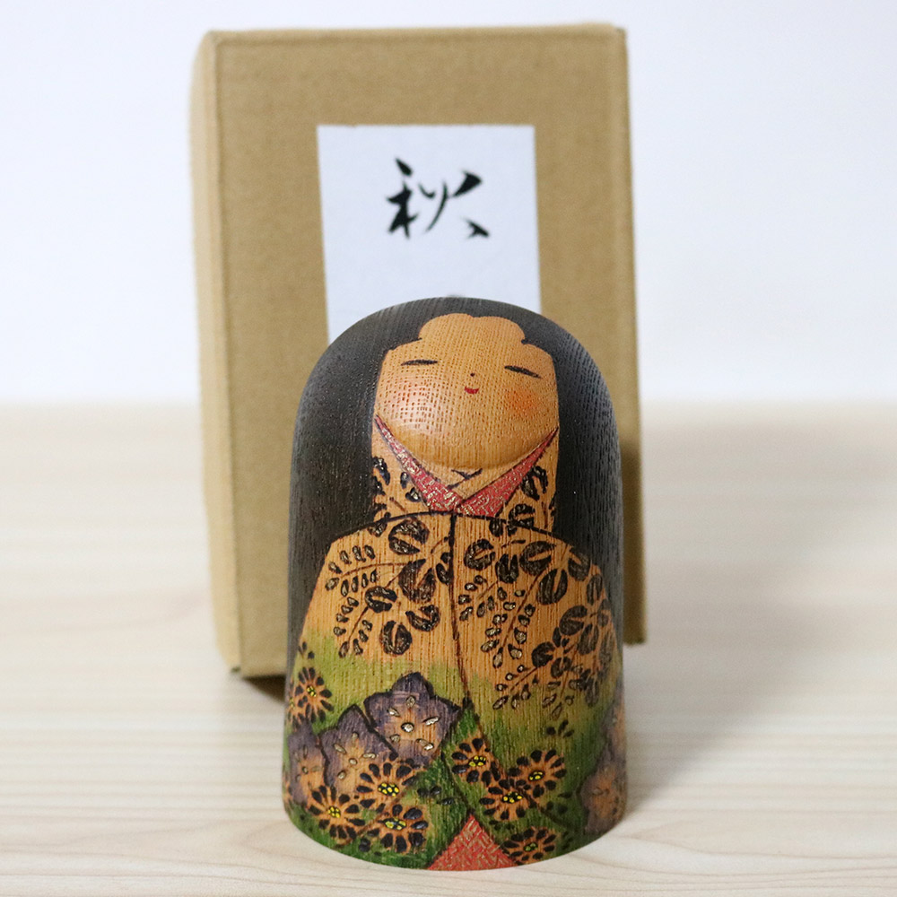 Fumio Tomidokoro Kokeshi Autumn Garden