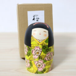 Fumio Tomidokoro Kokeshi Doll Sakura Wind