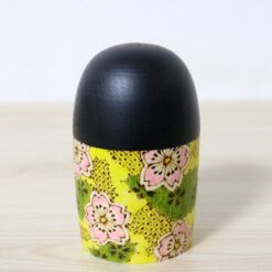 Fumio Tomidokoro Kokeshi Doll Sakura Wind Back