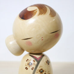 Kano Chiyomatsu Vintage Kokeshi Doll With Hair Bun Face
