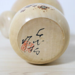 Kano Chiyomatsu Vintage Kokeshi Doll With Hair Bun Signature