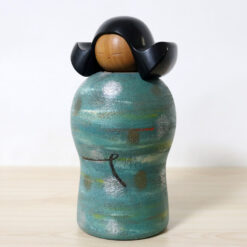 Katase Kaihei Vintage Kokeshi Doll Blue Left