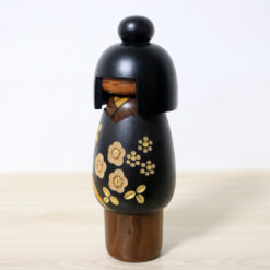 Kazuo Takamizawa Black Vintage Creative Kokeshi Left
