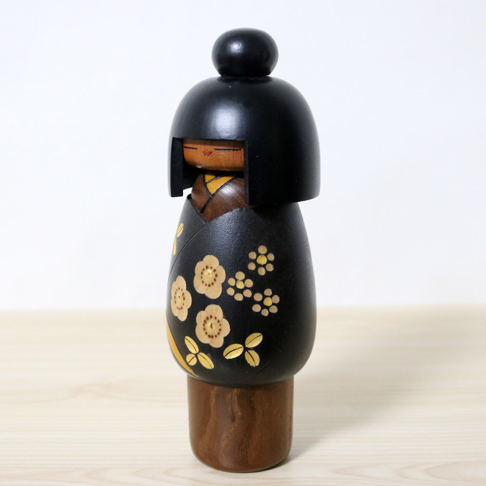 Kazuo Takamizawa Black Vintage Creative Kokeshi Left