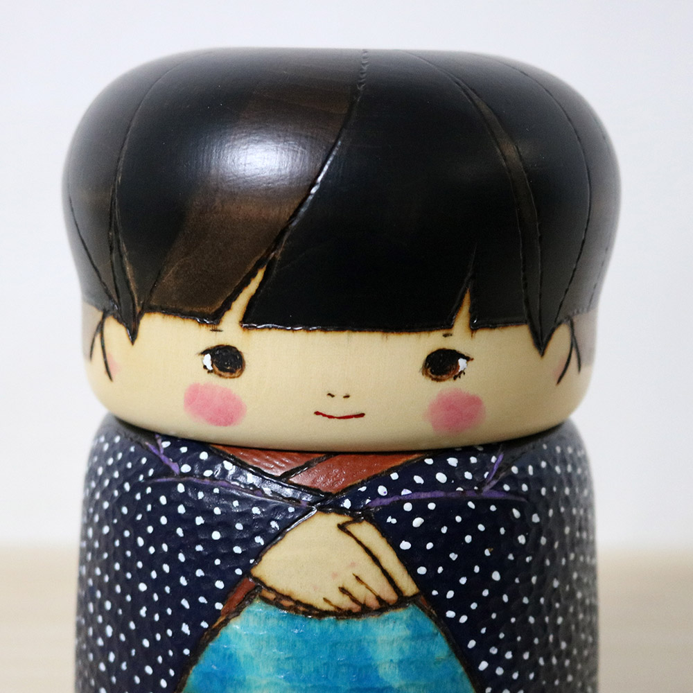 Oki Izumi Creative Kokeshi Doll Samusamu Face