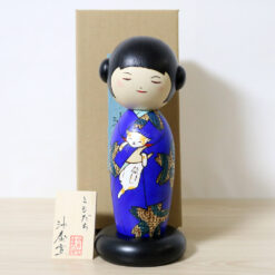 Oki Yasunobu Creative Kokeshi Doll Tomodachi Blue