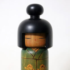 Sato Suigai Green Vintage Kokeshi Face