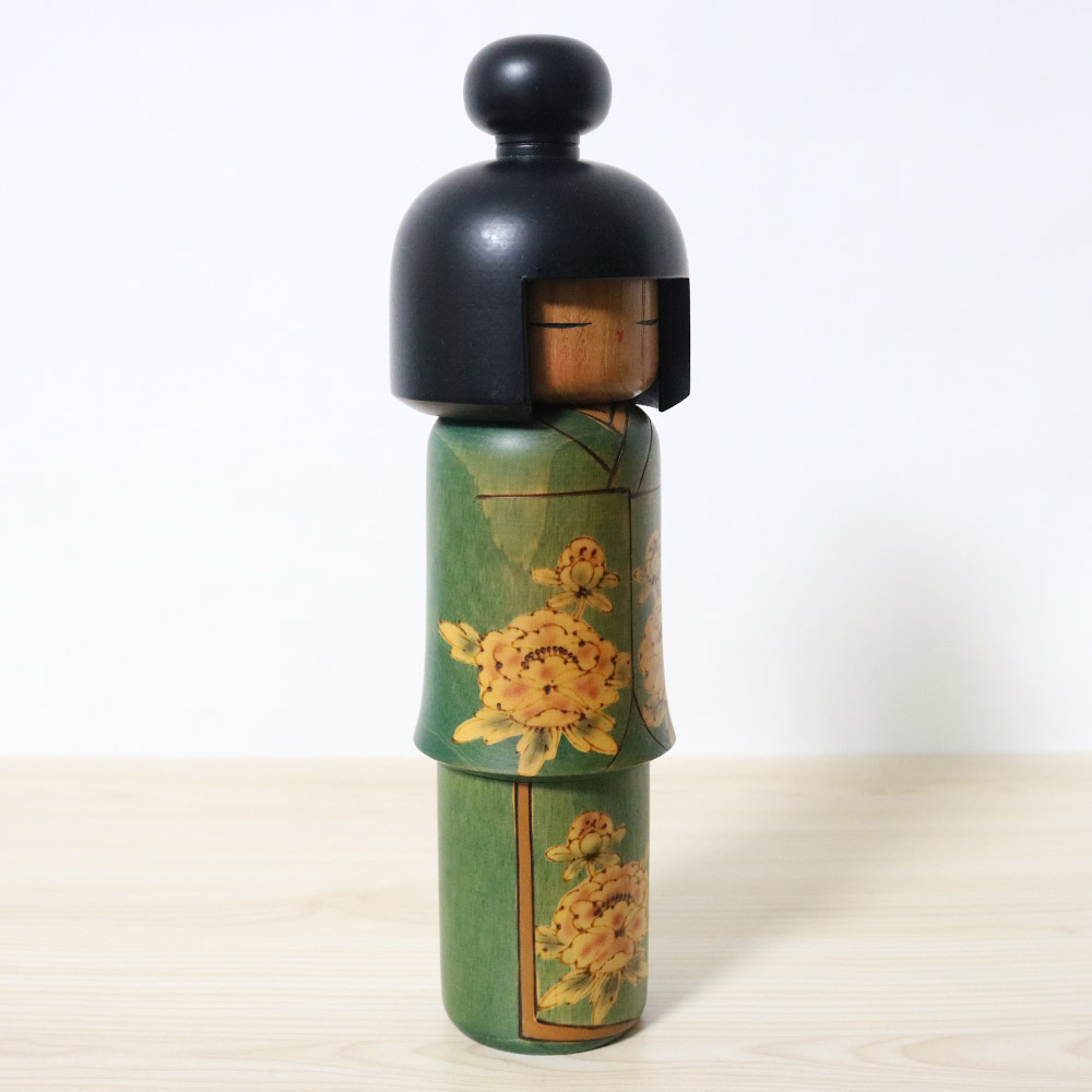 Sato Suigai Green Vintage Kokeshi Right