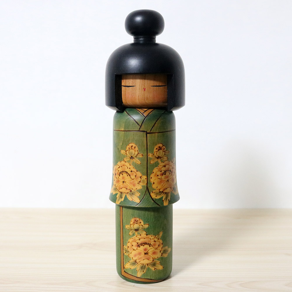 Sato Suigai Green Vintage Kokeshi