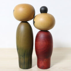 Usaburo Vintage Pair Kokeshi Dolls Journey Back