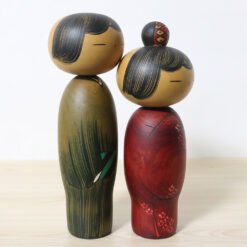Usaburo Vintage Pair Kokeshi Dolls Journey Right
