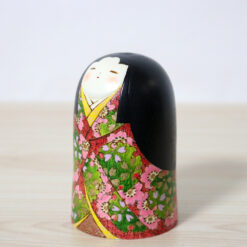 Fumio Tomidokoro Creative Kokeshi Doll Spring Of Flowers Left