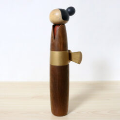 Shido Shozan Vintage Kokeshi Doll Golden Obi Left