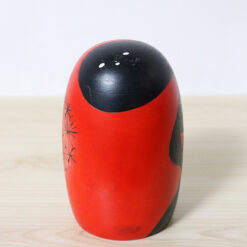 Yushi Kawase Kokeshi Doll Red And Black Back