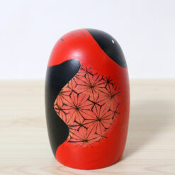 Yushi Kawase Kokeshi Doll Red And Black Left